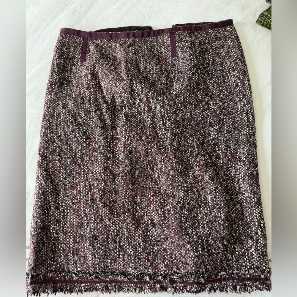 Talbots Tweed Pencil Skirt in Purple and Gray